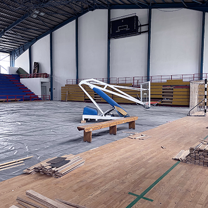 Wood Flooring Gym Remodel