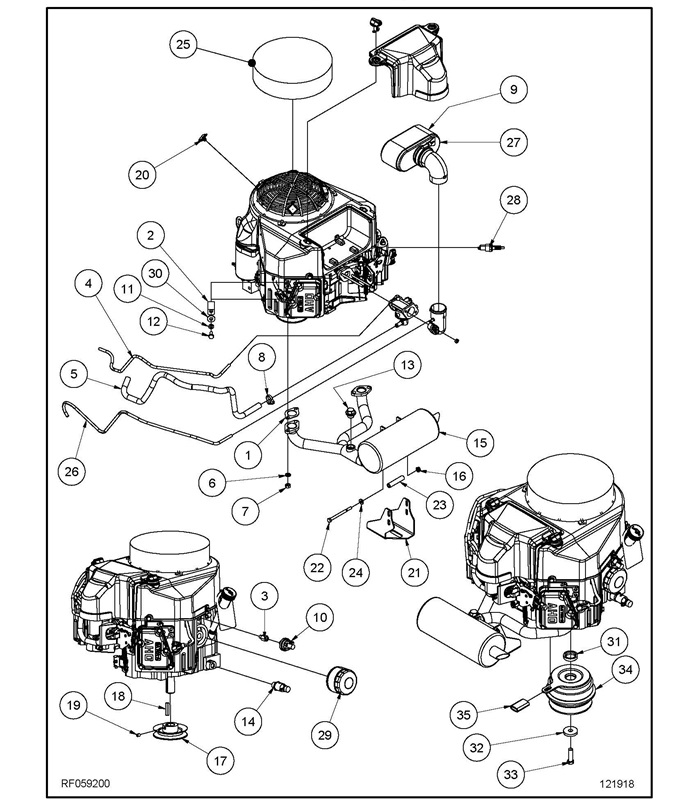 400BU_Engine Assembly Diagram RF059200