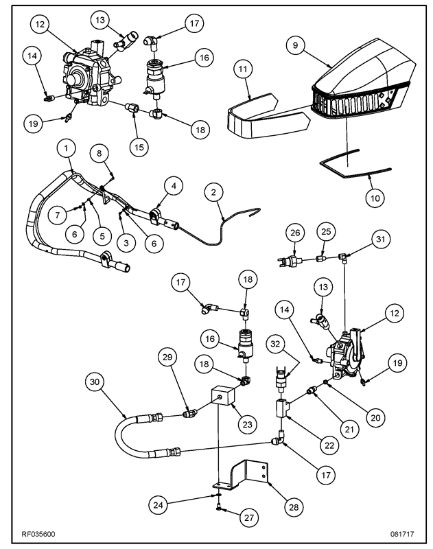 440ST Regulator Handle Hood Assembly RF035600 1