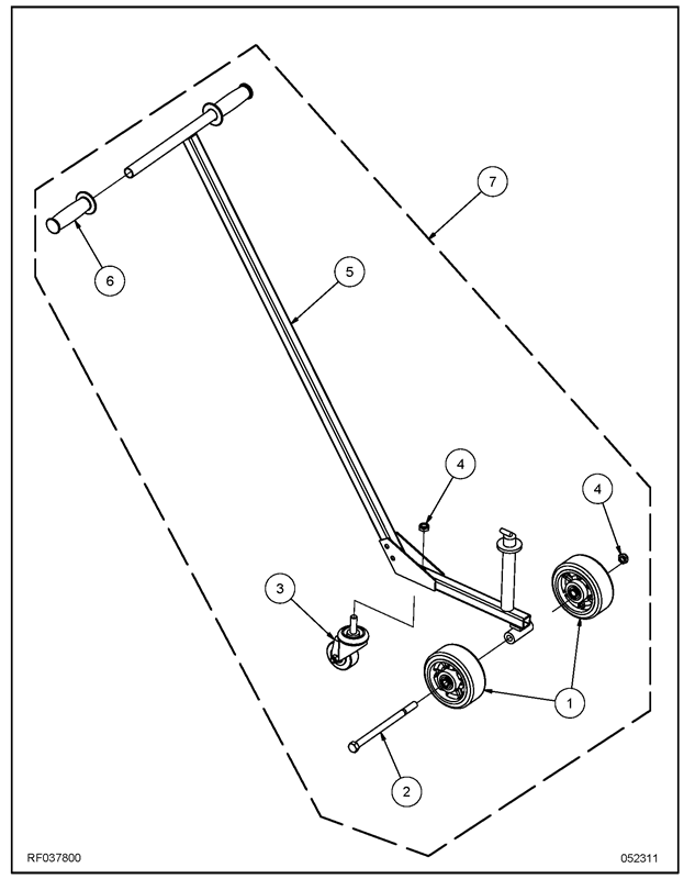 440ST Transport Cart Assembly RF037800 1 440ST Transport Cart Assembly RF037800 1