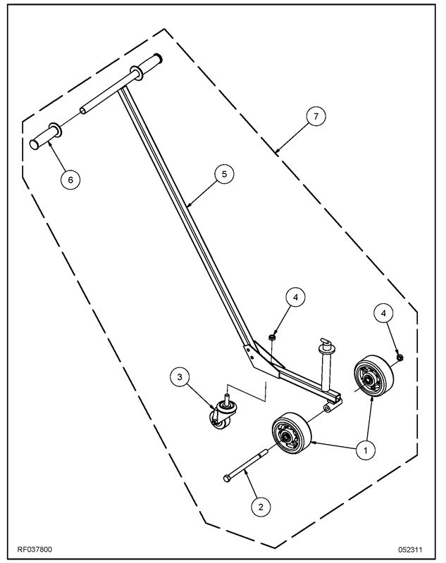 440ST Transport Cart Assembly RF037800 1