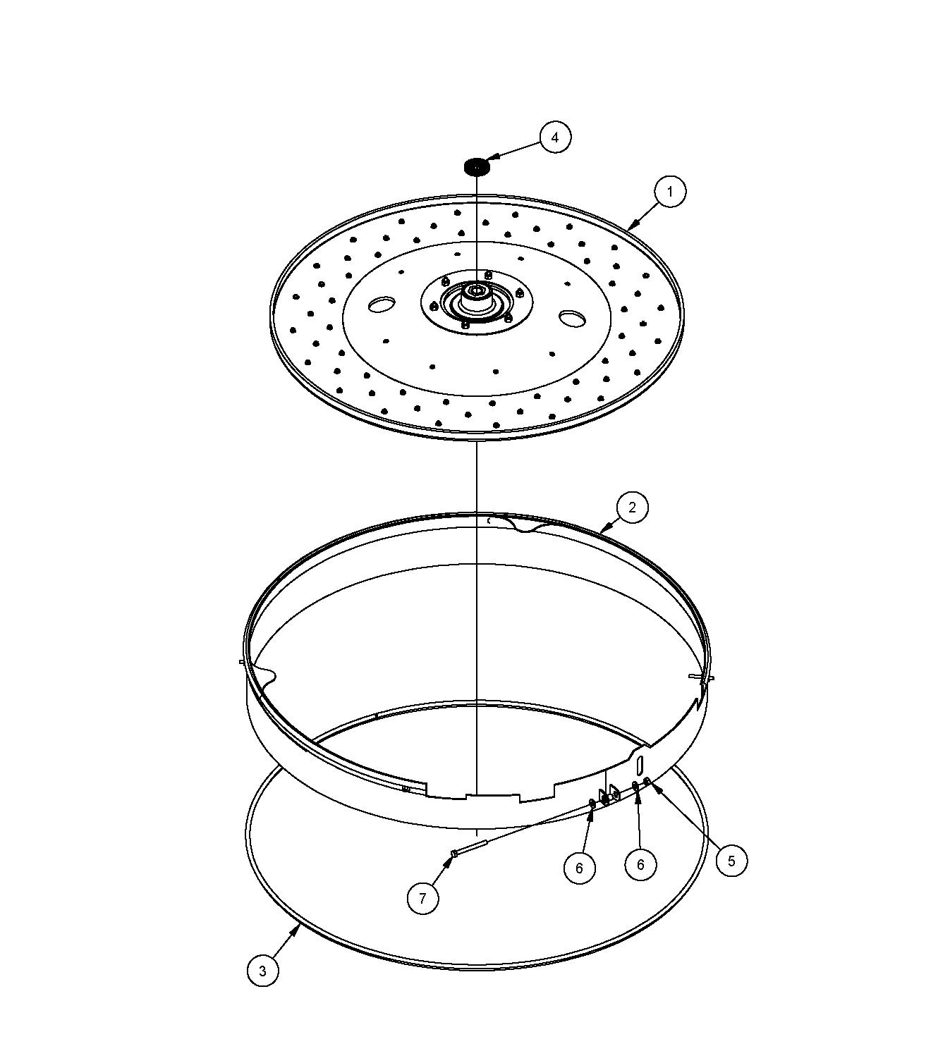 350BU Pad Holder and Skirt Assembly RF086300