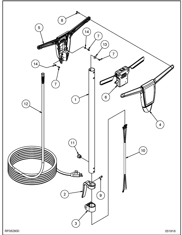 FMHandle Assembly_RF062800 Diagram