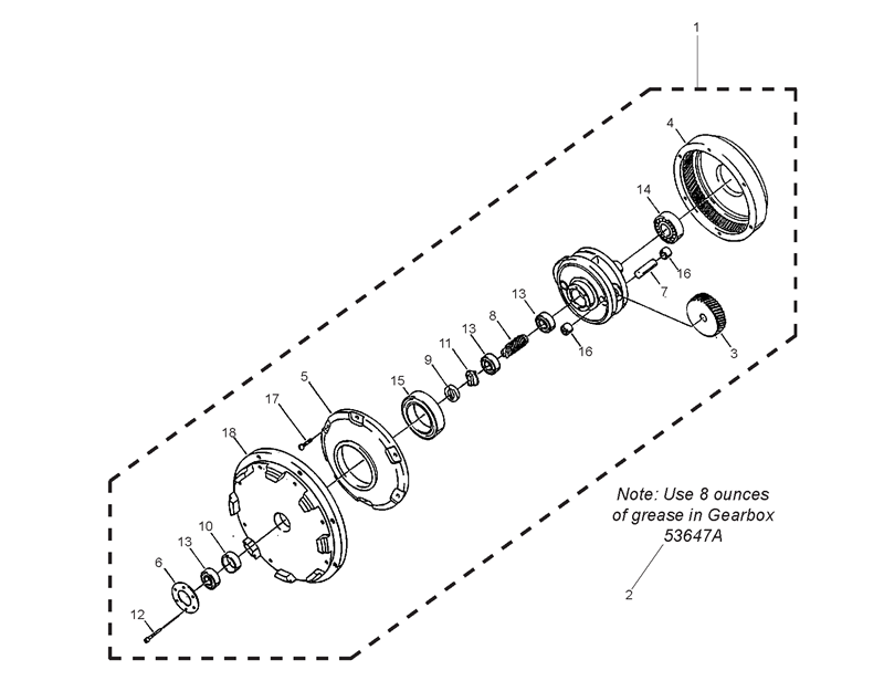 PE225FP_Gearbox Assembly Diagram