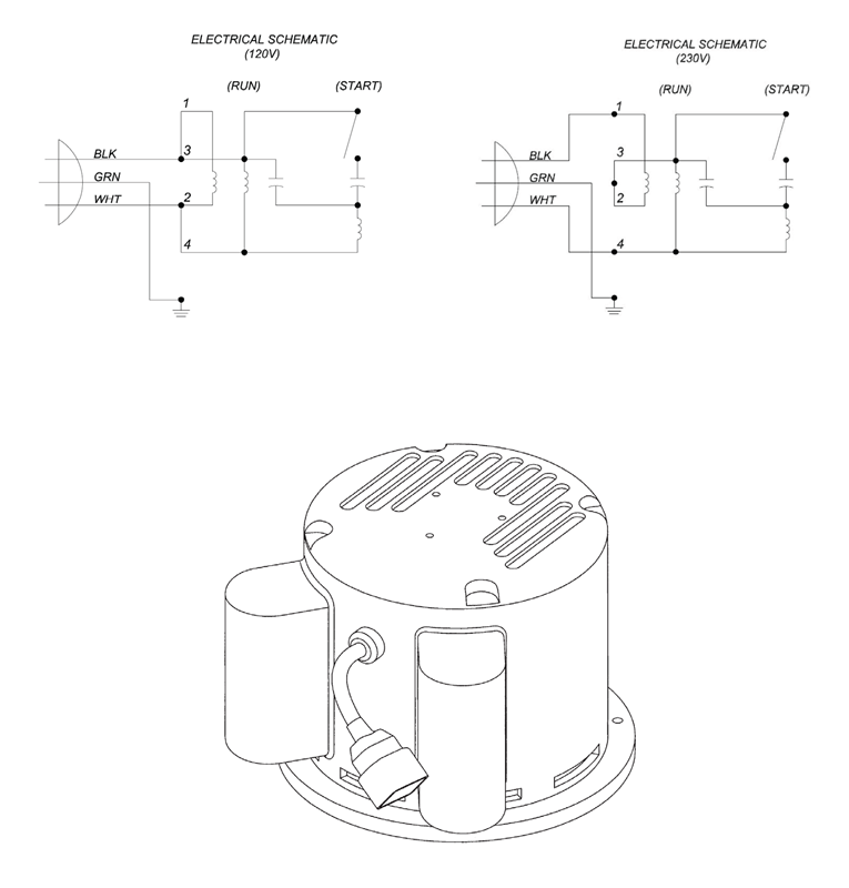 PE225FP_Motor Gearbox Assembly Diagram